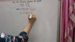 find the distance between following pairs of points -2 0 and 4 5