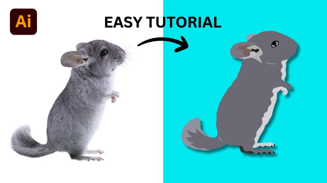 Adobe Illustrator Tutorial How To Draw Animal Vector Illustration