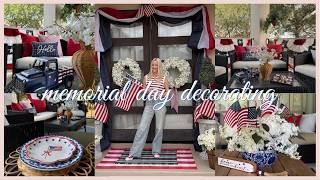 Memorial Day outdoor Decorating ideas | Americana Home Decor | Red, white & Blue porch decor