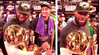 LeBron James Talks To Larry O'Brien Trophy "You Cheated On Me" After Championship With Lakers