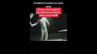 Bruce Lee plays table tennis using nunchucks #shorts #fyp #fy
