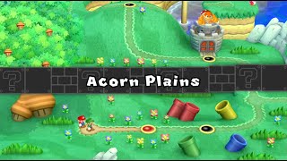 New Super Mario Bros. U Deluxe - Acorn Plains - All Star Coins and Secret Exits