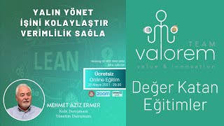 Yalın Yönet, İşini Kolaylaştır, Verimlilik Sağla. | MEHMET AZİZ ERMER