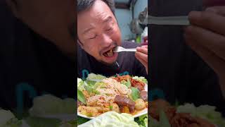 ขนมจีนน้ำยาป่าตีนไก่ #asmr #mukbang