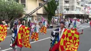 高知　第62回よさこい祭り 本祭初日　とらっくよさこい（ちふれ） 升形地域競演場 2015.8