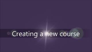 Accreditation Programme - Creating a new course