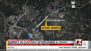 Driver arrested after chase, wreck in Wake County, sheriff says