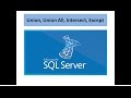 SQL Union, UnionAll, Intersect, Except