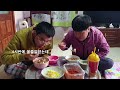 시골가족먹방엄마아들 참치 콩나물 국 u0026 bean sprout soup tuna