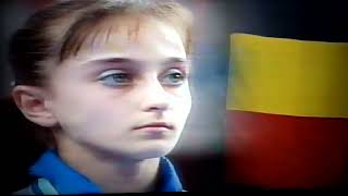 Gina Gogean🥇Svetlana Khorkina🥈 Lavinia Milosovici 🥉Shannon Miller fall Vault EF 1994 Brisbane Worlds