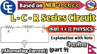 L-C-R Circuit in Series || Alternating Current in Nepali || Class 12 Physics || NEB