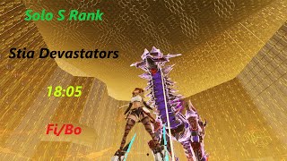 PSO2 NGS Solo S rank Stia Devastators 18:05 0 Deaths Fi/Bo Ship 4 (Saber + Knuckles)