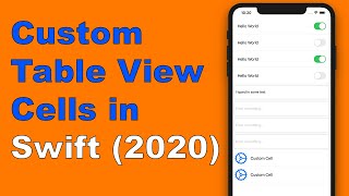 Custom Table View Cells in Swift 5 & Xcode 12 (2022)