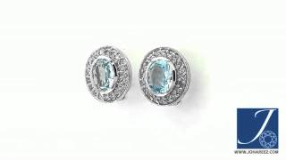 Johareez 7.70CTW Genuine Blue Topaz \u0026 Tanzanite .925 Sterling Silver Earrings