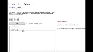 Python: CodingBat– Logic-1– love6