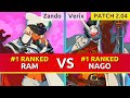 GGST ▰ Zando (#1 Ranked Ramlethal) vs Verix (#1 Ranked Nagoriyuki). Guilty Gear Strive