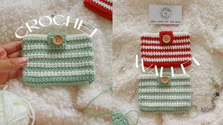 Crochet Wallet🎄 Hướng dẫn móc ví đựng tiền/card làm quà Giáng Sinh🎄 Vyvascrochet