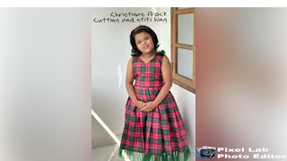 Christmas frock for 8 year girls / very easy frock /in Christmas checks….