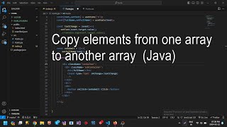 Program to copy all elements of one array into another array in java java tutorial for beginners