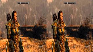 Skyrim Gameplay demo with Mods in 3D!