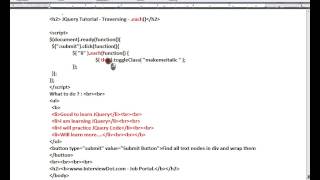 JQUERY EACH METHOD DEMO