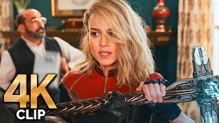 Captain Marvel & Ms Marvel Swapping Place Fight Scene | THE MARVELS (2023) Movie