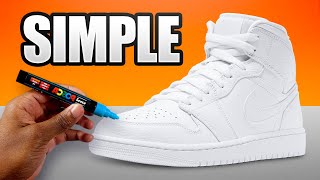 Customizing Jordans With ONE Posca Marker! 👟🎨 (SIMPLE)