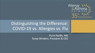 Distinguishing the Differences  COVID 19 vs Allergies vs Flu