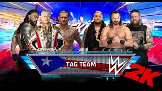 ROMAN REIGNS CODY RHODES CM PUNK VS KEVIN OWENS SOLO SIKOA SETH ROLLINS TAG MATCH