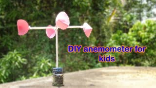 Anemometer Diy | how to make an anemometer at home | Just for fun | kid's project
