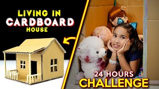 Living in Cardboard House for 24 hours challenge | #LearnWithPari