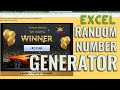 How to Create Random Number Generator for Raffle Draw  #excel #microsoftexcel #excelbyromeocostillas