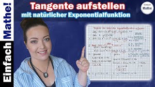 Tangente mit allgemeiner Exponentialfunktion aufstellen by einfach mathe!