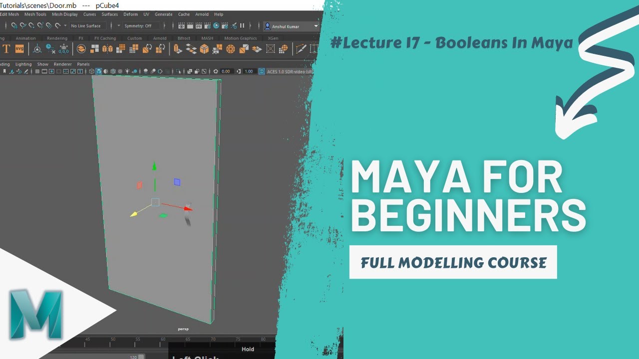 Tutorial 17: Booleans In Maya 2022 - YouTube