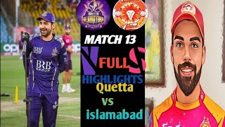 islamabad united vs quetta gladiators full highlights |qg vs iu|match 13|hblpsl8|pslhighlightss|