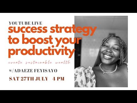 Success strategy to increase your productivity Create sustainable prosperity in 2024