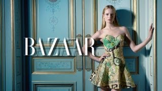 Maud Welzen in Haute Couture by Benjamin Kanarek for Harper's BAZAAR