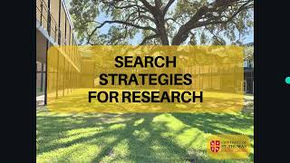 Search Strategies from Doherty Library