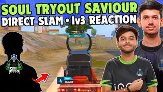 iQOOSouL Aggressive Direct Slam 😳 SouL New Player The Saviour 🔥 Mazy on Saumay 1v3 GodL ✅ Team SouL🚀