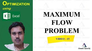 15. Maxflow problem | Optimization using Excel