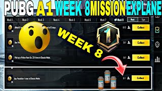 c4s12 A1 week 8 Missions explained | A1 Royal Pass week 8 mission explane |PUBGM