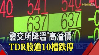 TDR溢價大被關切！證交所擬延長撮合處置  投資人質疑處置過重│非凡財經新聞│20201007