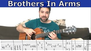 Fingerstyle Tutorial: Brothers in Arms [FULL Instrumental] - Guitar Lesson w/ TAB