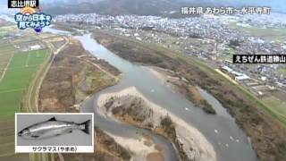 福井県あわら市～永平寺町 ：北陸自動車道～九頭竜川～志比堺駅～鳴鹿大堰【空から公式】