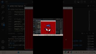 spider man logo | python turtle #spiderman #python3 #turtle #short #viral