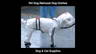 Dog Raincoat Dog Clothes Transparent Raincoat Light Waterproof Coat | Dog & Cat Supplies