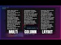 How I split Text into multi column using CSS!
