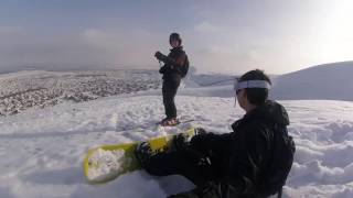 Snowboarding Badger Mountain in Richland