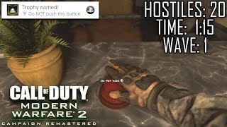 Modern Warfare 2 Remastered SURVIVAL Mode Easter Egg | Do NOT Push This Button Trophy (MW2R Museum)