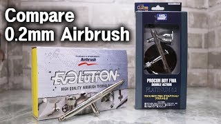 [ENG sub] Compare airbrush 0.2mm 에어브러쉬 비교 프로콘보이2호 VS 에볼루션실버라인K2